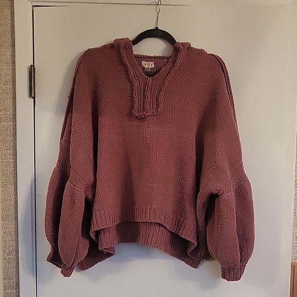 POL Pink Hooded Chenille Sweater - Picture 4 of 5